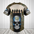 Customize Guatemala 3D Skull Flag Camouflage Baseball Jersey Shirt