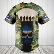 Customize Honduras 3D Skull Flag Camouflage Baseball Jersey Shirt