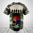 Customize Serbia 3D Skull Flag Camouflage Baseball Jersey Shirt