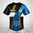 Customize Sweden Flag Speed Style Baseball Jersey Shirt