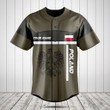 Customize Poland Coat Of Arms Olive Green Baseball Jersey Shirt