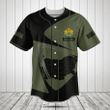 Customize Bulgaria Map Black And Olive Green Baseball Jersey Shirt