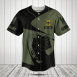 Customize Germany Map Black And Olive Green Baseball Jersey Shirt