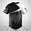 Customize France Symbol Black And White Skull Baseball Jersey Shirt