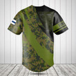 Customize Finland Coat Of Arms Camo Fire Style Baseball Jersey Shirt