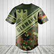 Customize Germany Coat Of Arms Camouflage 3D Baseball Jersey Shirt