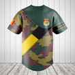 Customize Belgium Flag Camouflage Army Baseball Jersey Shirt