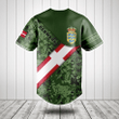 Customize Denmark Flag Camouflage Army Baseball Jersey Shirt