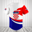 Croatia Flag Fire Style Baseball Jersey Shirt