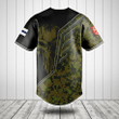 Customize Finland Wing Skull Camouflage Baseball Jersey Shirt