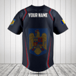 Customize Romania Coat Of Arms Print 3D Special Baseball Jersey Shirt