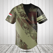 Customize Italian Army Camo Fire Style Baseball Jersey Shirt