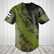 Customize Finnish Army Camo Fire Style Baseball Jersey Shirt