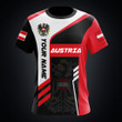 Custom Name Austria Coat Of Arms Sport Shirts