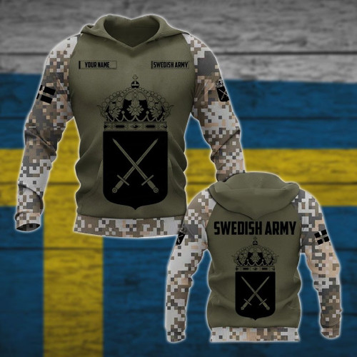 AIO Pride - Customize Swedish Army 3D Unisex Adult Hoodies