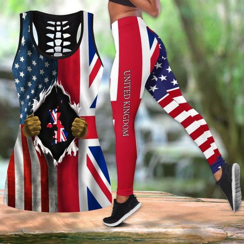 AIO Pride - America - United Kingdom In Me Hollow Tank Top or Legging
