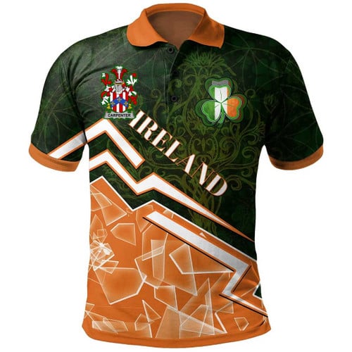 AIO Pride Ireland Clothing - Carpenter Irish Family Crest Polo Shirt - Irish Spirit