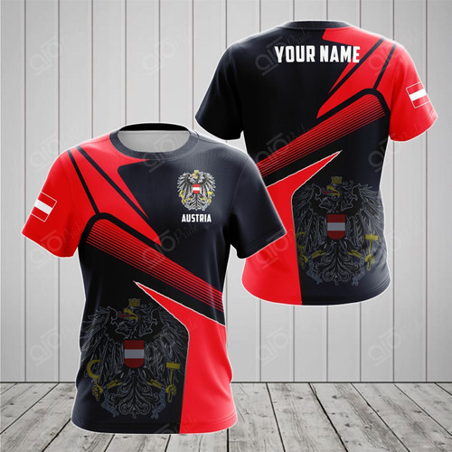 AIO Pride - Customize Austria Proud With Coat Of Arms Unisex Adult T-shirt