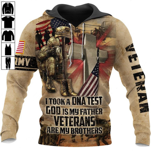 AIO Pride I Took A DNA Test God Is My Father Veterans Are My Brothers Hoodies