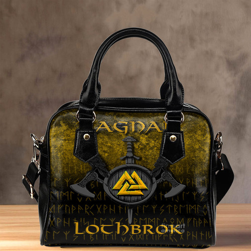 AIO Pride Ragnar Lothbrok - Ragnar Lodbrok - Viking Warrior - Gold Version Shoulder Handbag