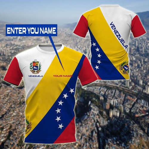 AIO Pride - Customize Name Venezuela Unisex Adult T-shirt