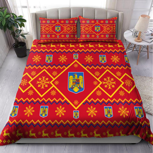 Romania Coat Of Arms Christmas Gift 3-Piece Duvet Cover Set