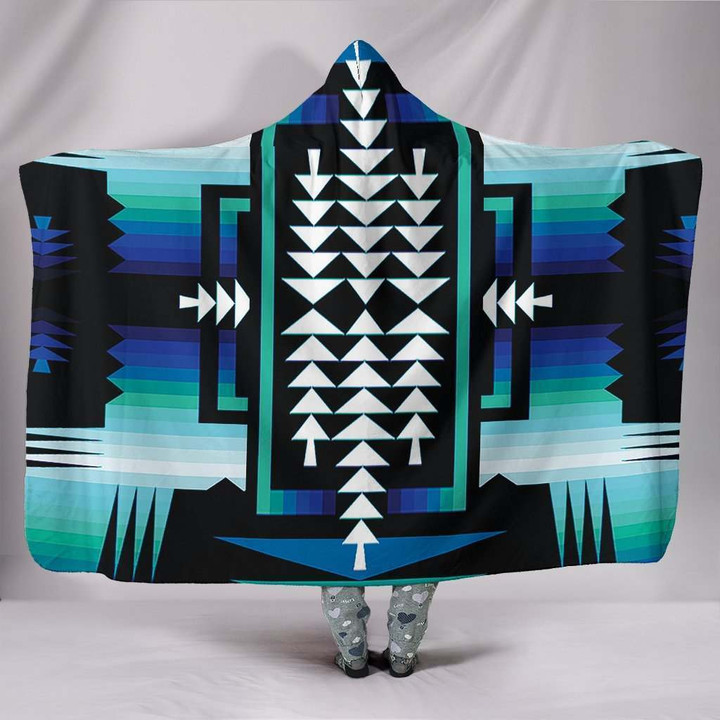 AIO Pride - Rainy Skies Sage Centered Hooded Blanket