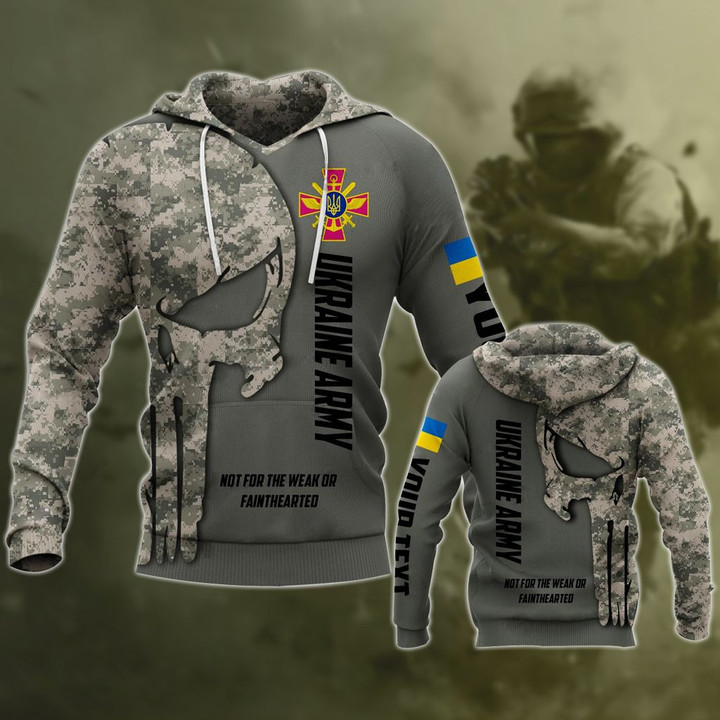 AIO Pride - Customize Ukraine Army Skull Unisex Adult Hoodies