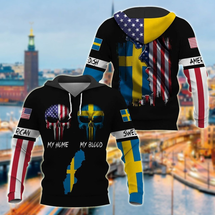 AIO Pride - American My Home Swedish My Blood Unisex Adult Shirts