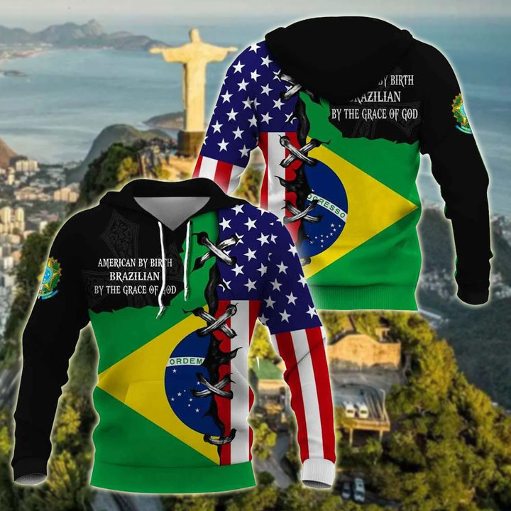 AIO Pride - Brazil And America 3D V2 Unisex Adult Hoodies