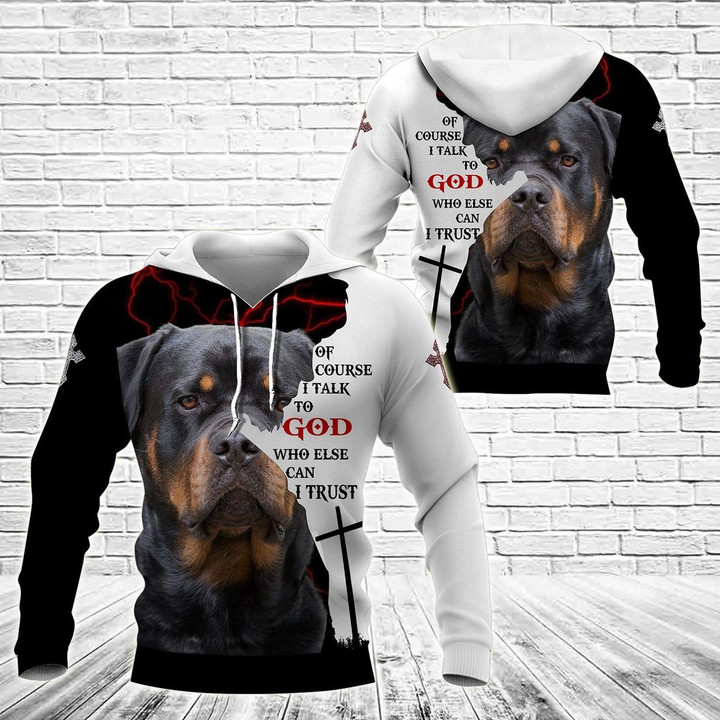 AIO Pride - Rottweiler Talk To God 3D Unisex Adult Shirts