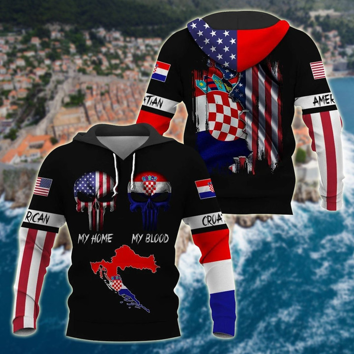 AIO Pride - American My Home Croatian My Blood Unisex Adult Shirts