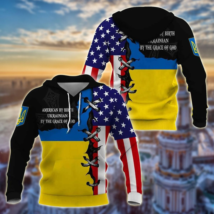 AIO Pride - Ukraina And America 3D Unisex Adult Hoodies
