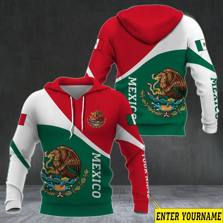 AIO Pride - Customize Mexico Coat Of Arms Version Unisex Adult Hoodies