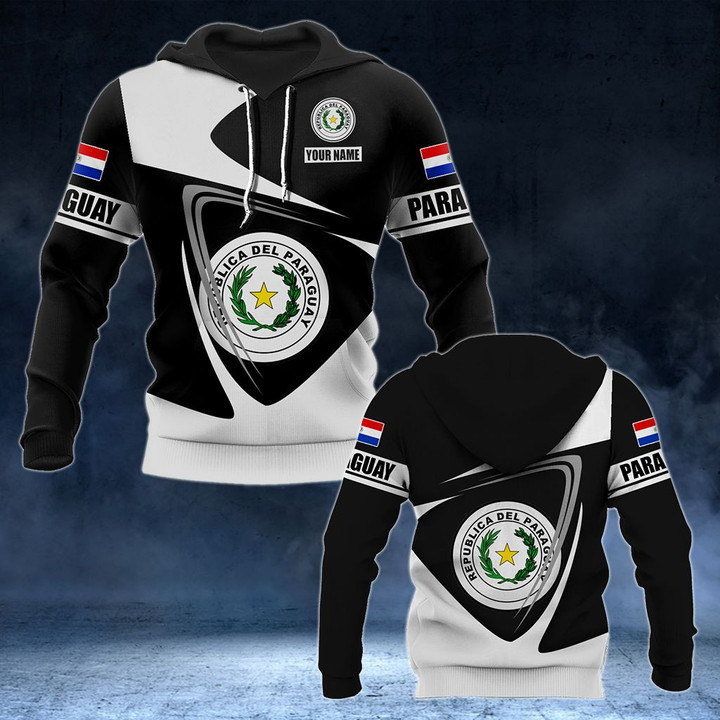 AIO Pride - Customize Paraguay Coat Of Arms - Flag V2 Unisex Adult Hoodies