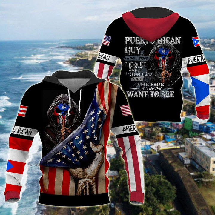AIO Pride - America - Puerto Rico I'm Puerto Rican Guy Unisex Adult Shirts
