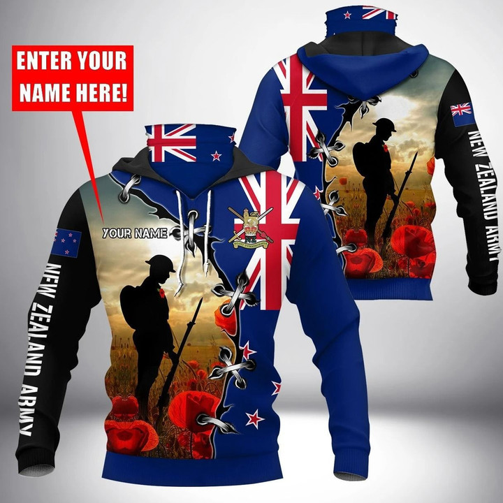 AIO Pride - Customize New Zealand Army Unisex Adult Neck Gaiter Hoodie