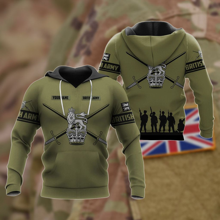AIO Pride - Customize British Army Symbol Soldiers Unisex Adult Hoodies