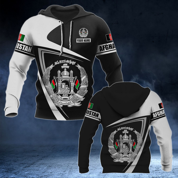 AIO Pride - Customize Afghanistan Coat Of Arms - Flag V3 Unisex Adult Hoodies