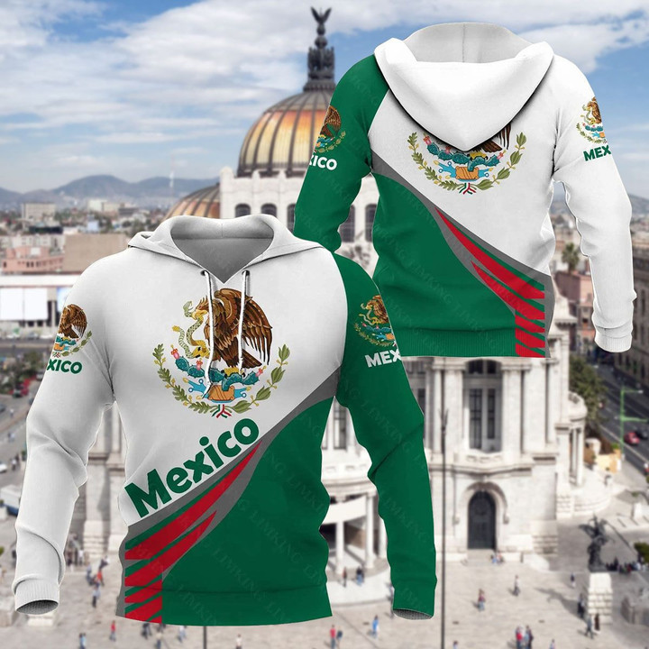 AIO Pride - Mexico Style - Coat Of Arms Unisex Adult Hoodies