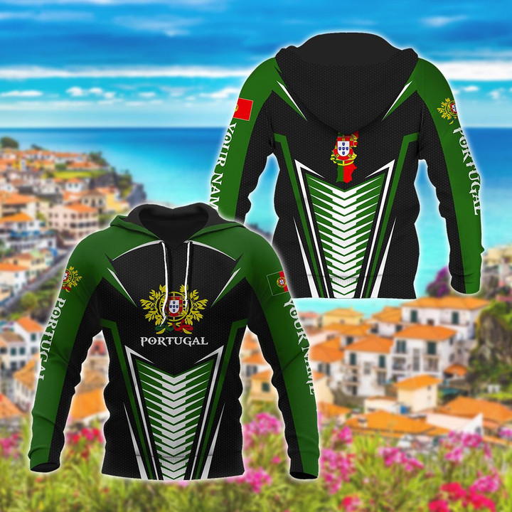 AIO Pride - Customize Portugal Coat Of Arms And Map Unisex Adult Hoodies