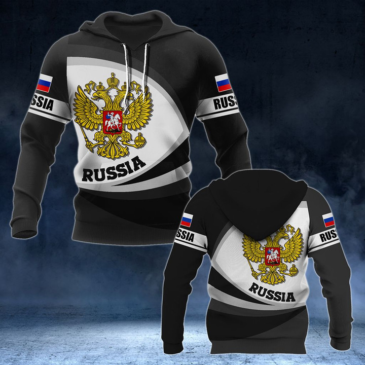 AIO Pride - Russia Coat Of Arms Map - New Form Unisex Adult Hoodies