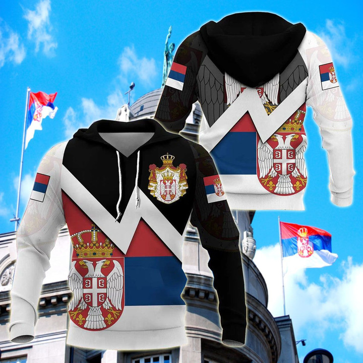 AIO Pride - Serbia Coat Of Arms Style Unisex Adult Shirts