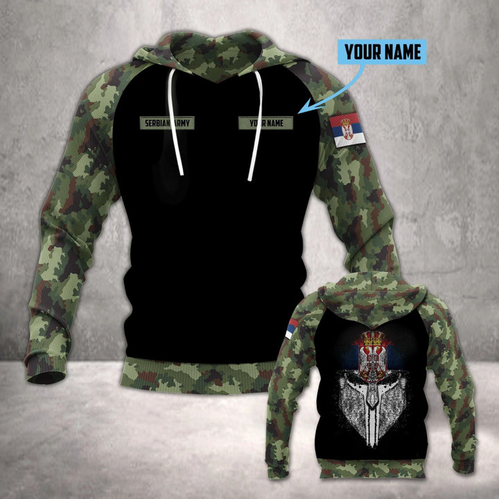 AIO Pride - Customize Serbian Army Mask Unisex Adult Hoodies