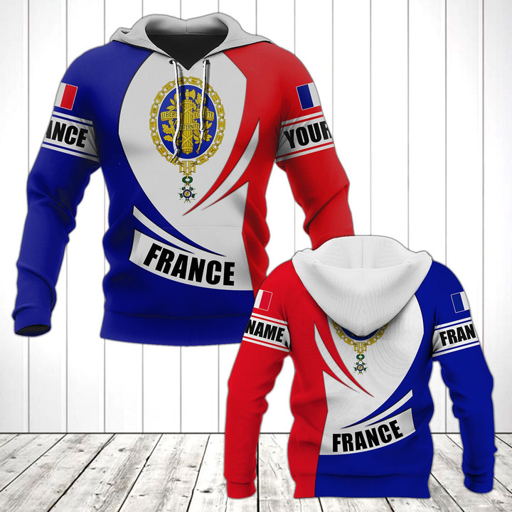 AIO Pride - Customize France Coat Of Arms Flag - New Form Unisex Adult Hoodies