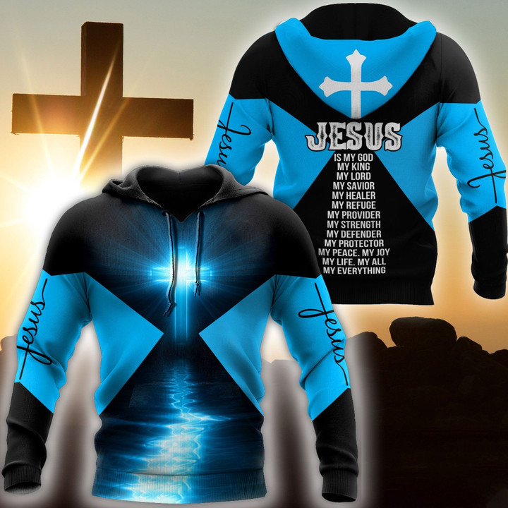 AIO Pride - Christian Jesus Catholic 3D - Blue Unisex Adult Shirts