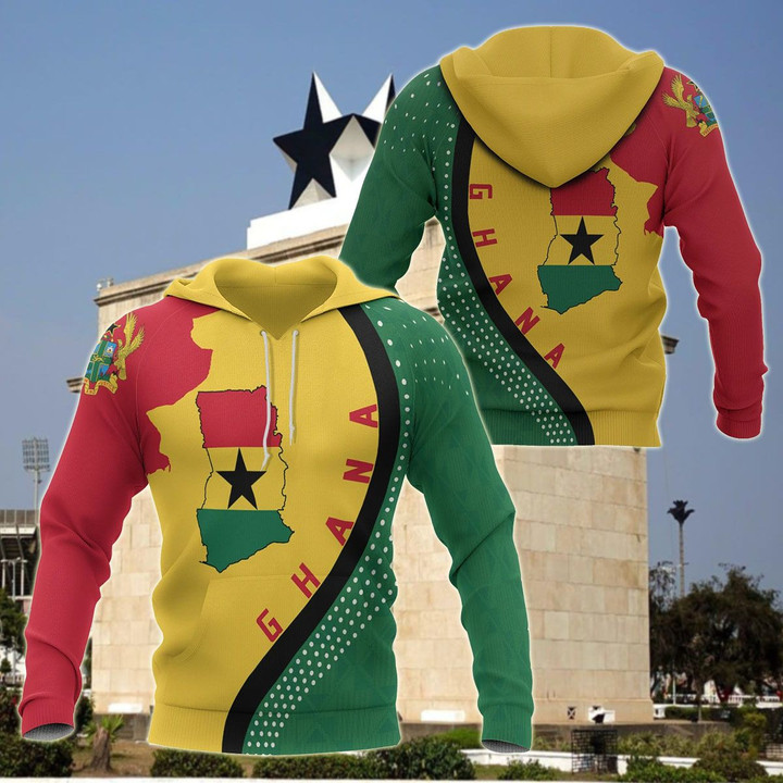 AIO Pride - Ghana Map Generation Unisex Adult Hoodies