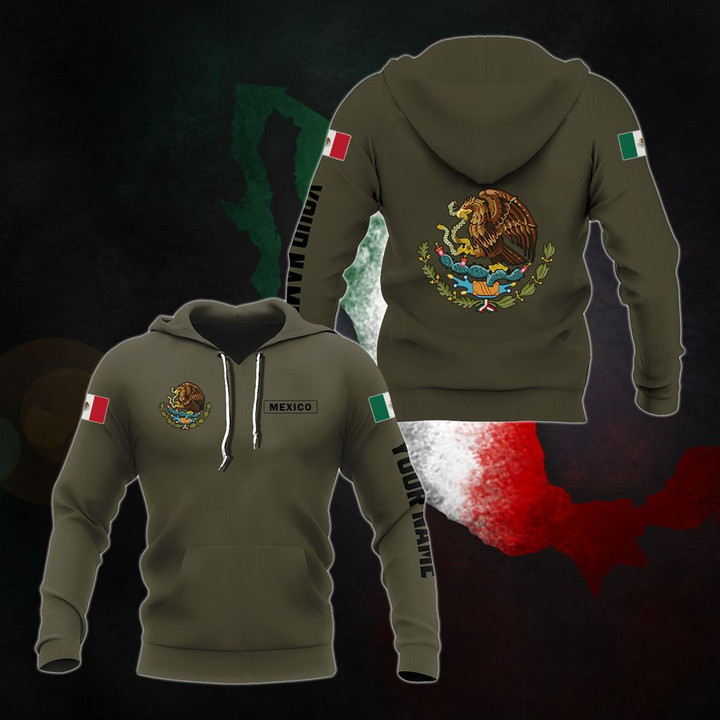 AIO Pride - Customize Mexico Coat Of Arms And Flag Hoodies