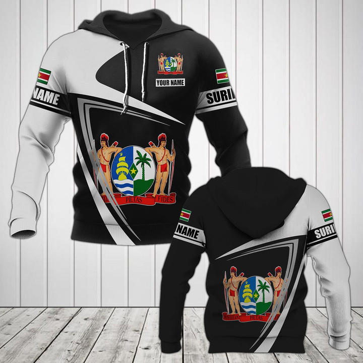 AIO Pride - Customize Suriname Coat Of Arms - Flag V3 Unisex Adult Hoodies