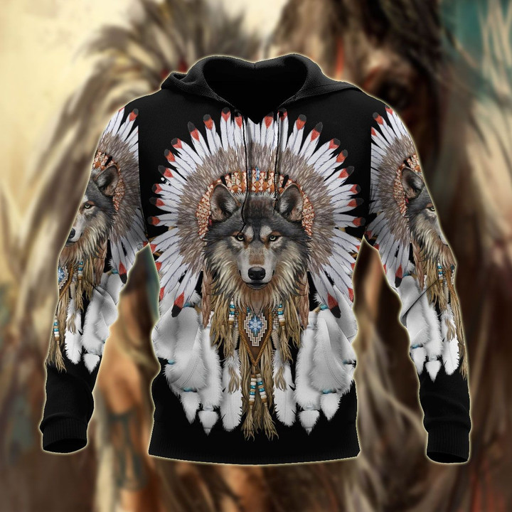 AIO Pride - Wolf Native American Unisex Adult Shirts